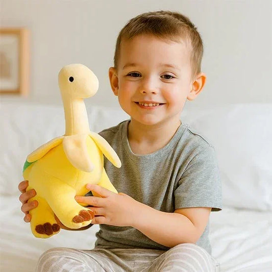 Peluche dinosaure couleur jaune