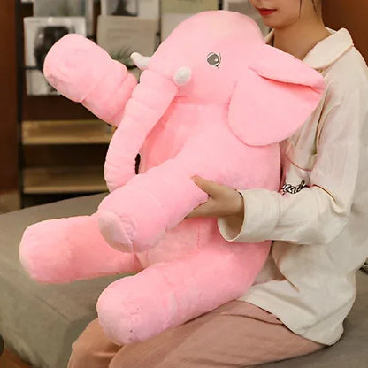 peluche elephant rose 80 cm
