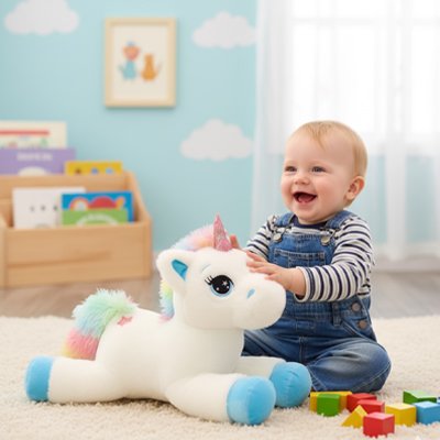 peluche-licorne-bleu