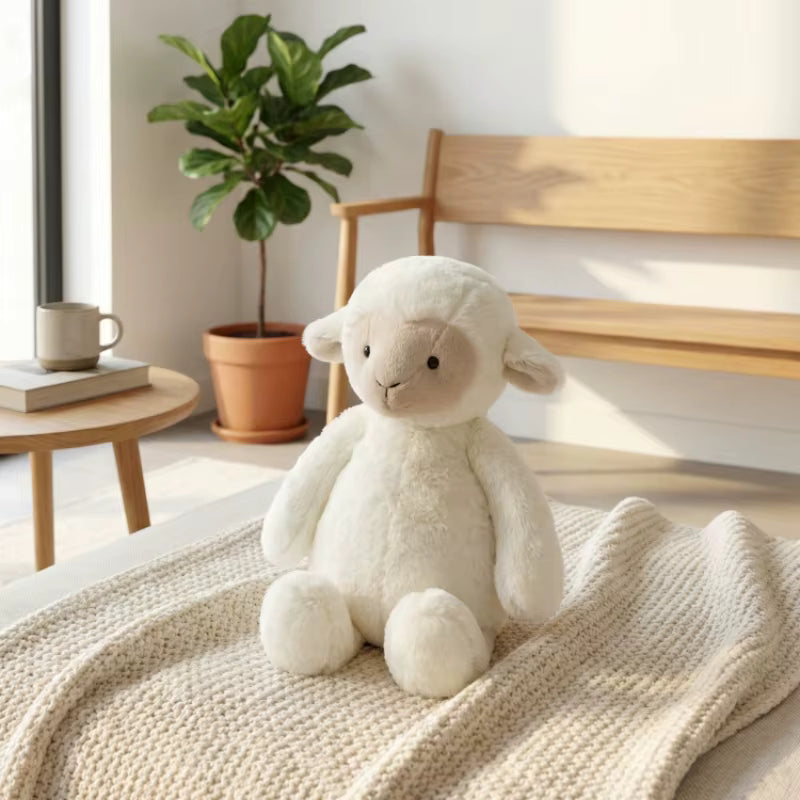 peluche mouton blanc adorable cadeau