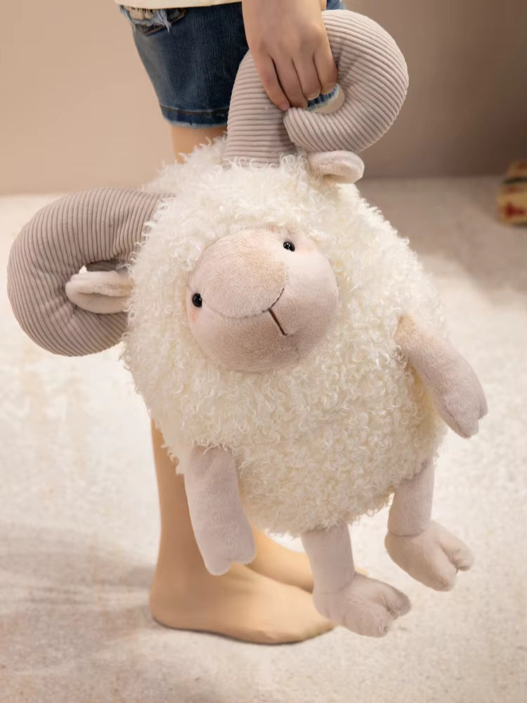 peluche mouton corne laine douceur