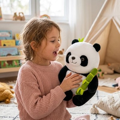 Peluche Panda avec bambou rassurant