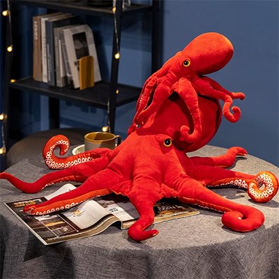 Peluche -pieuvre-rouge