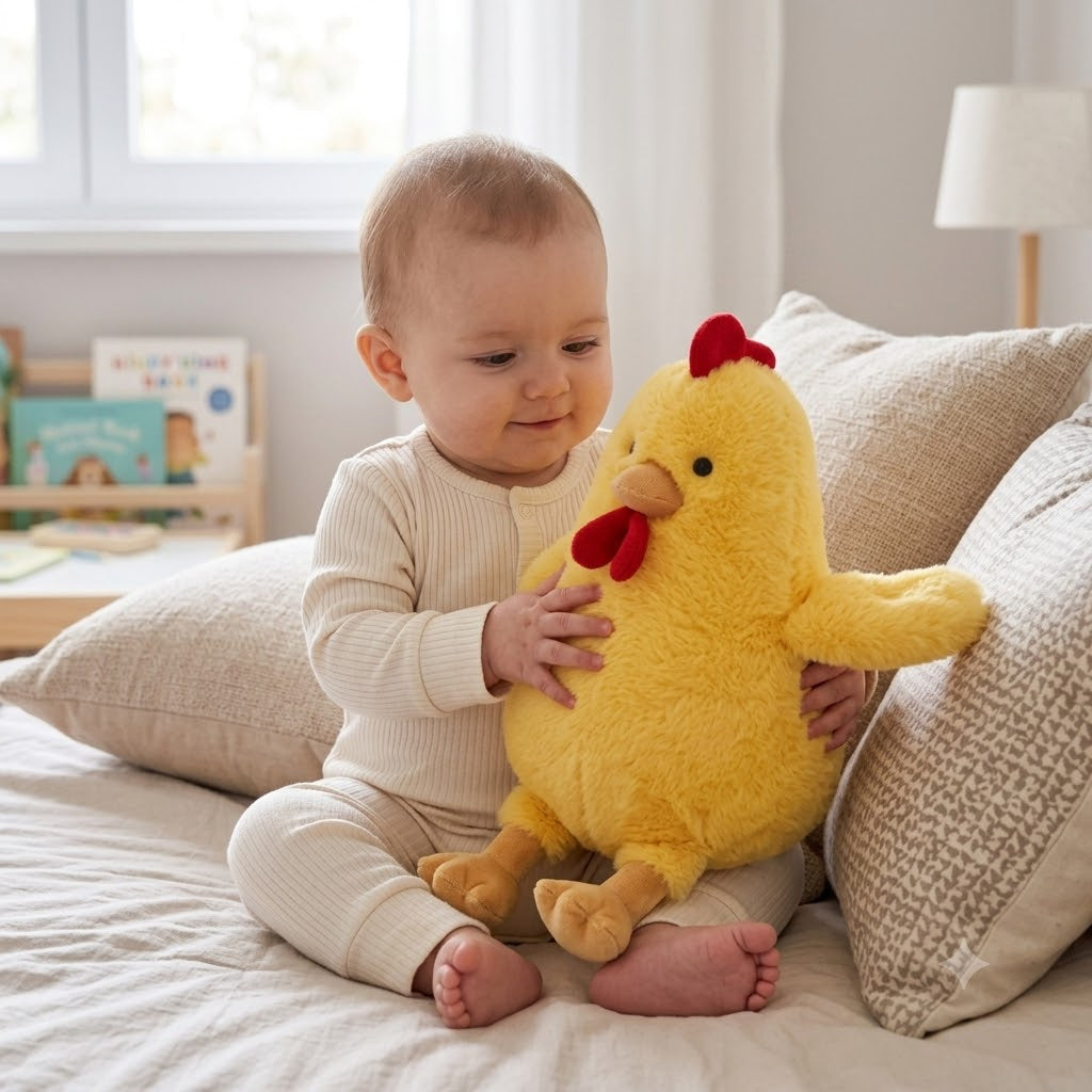 peluche-poule-jaune-bebe