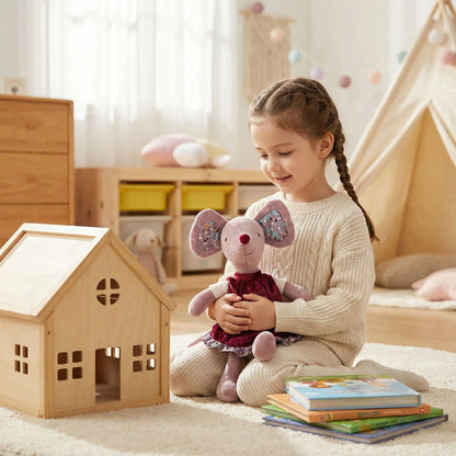 peluche-souris-rose-fille-joue