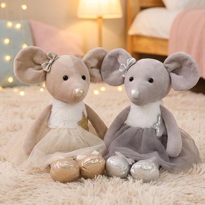 Peluche sourisbeige et grise