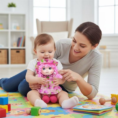 Poupée de chiffon      rose  