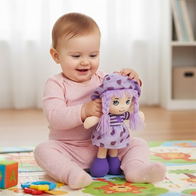 Poupée de chiffon violette