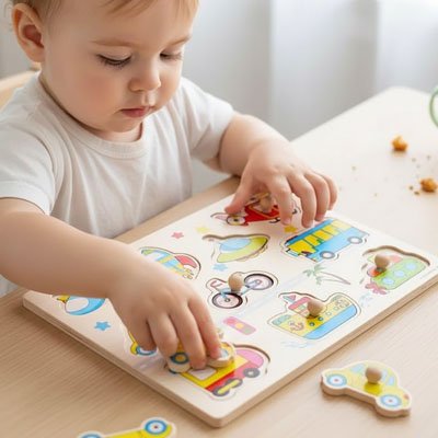 Puzzle bois véhicule