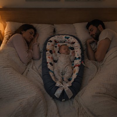 Reducteur de lit bebe bleu pour garcon