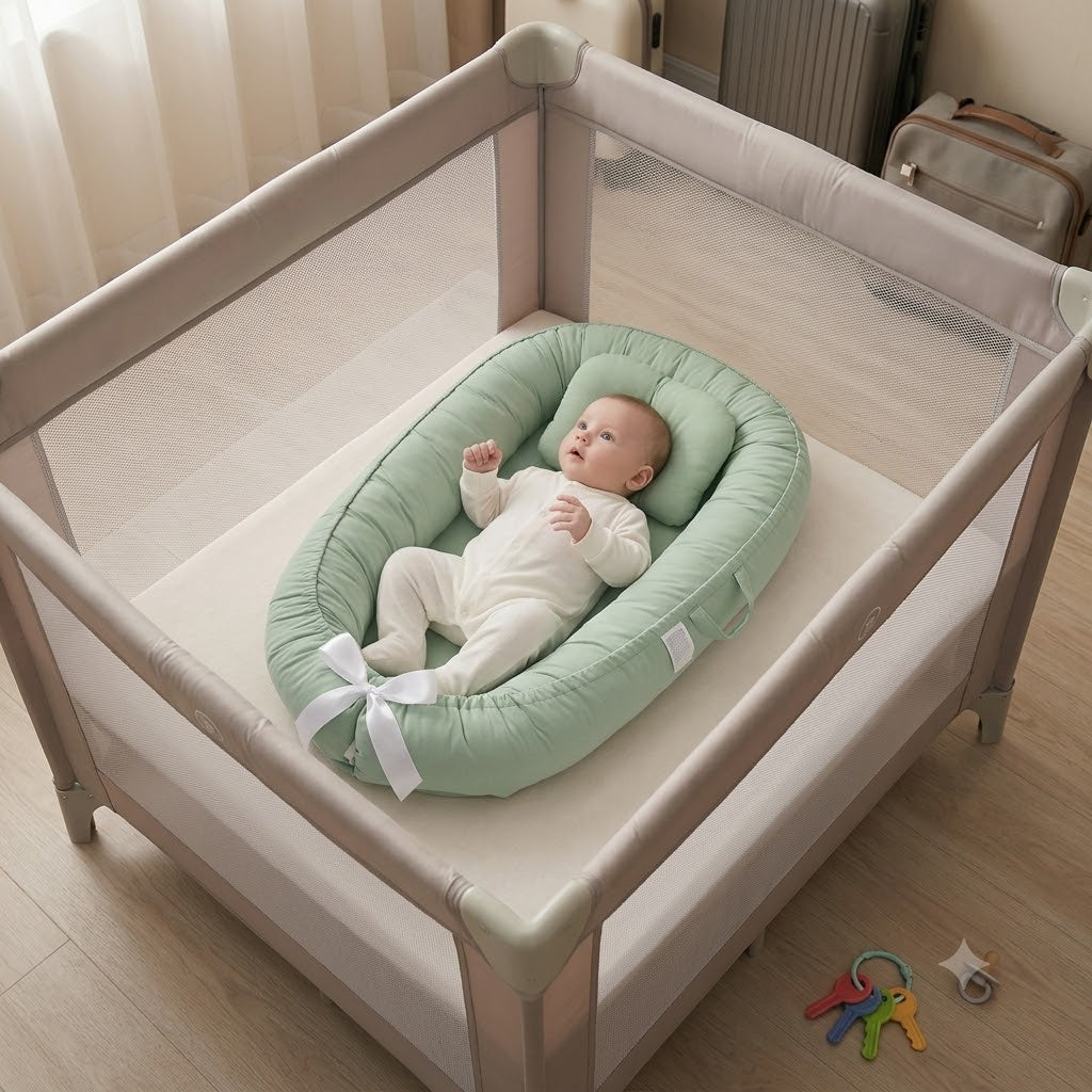 reducteur-lit-bebe-dans-le-parc-securite