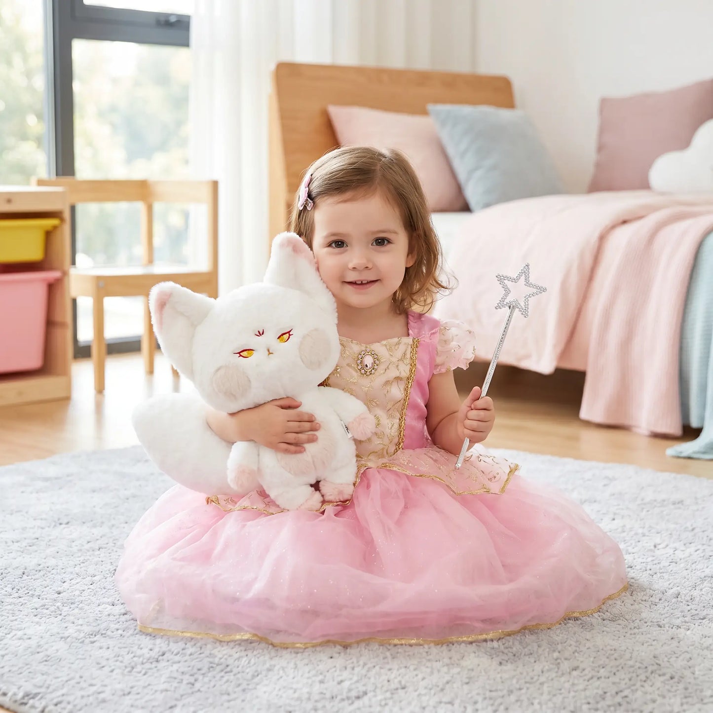 renard-peluche-rose-blanc-ami-kawaii