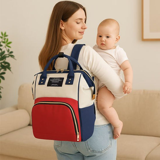 Sac a langer bleu blanc rouge
