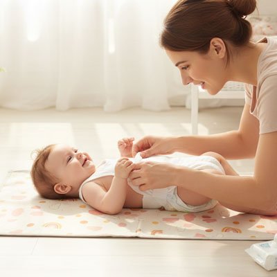 Tapis à langer nomade  lavable