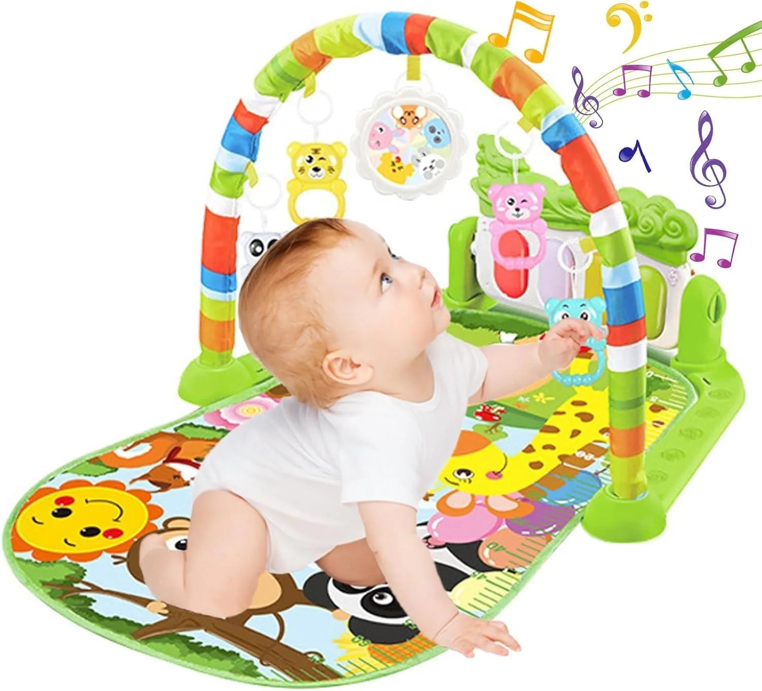 Tapis d'éveil bébé vert - nanoukid