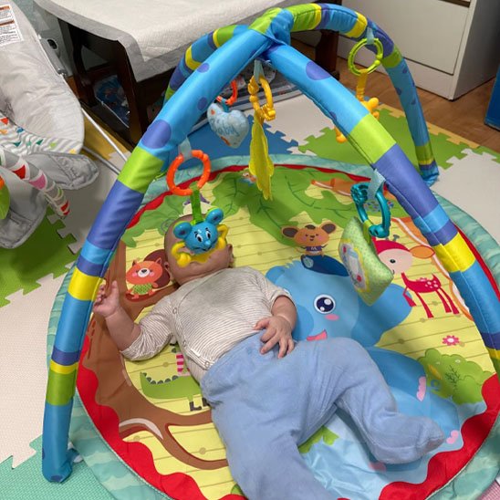 tapis d'éveil  bleu