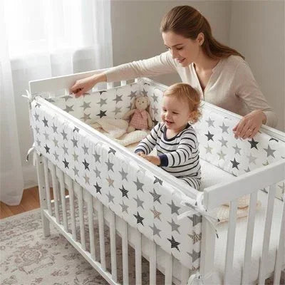 Tour de lit bébé etoilé et securisant