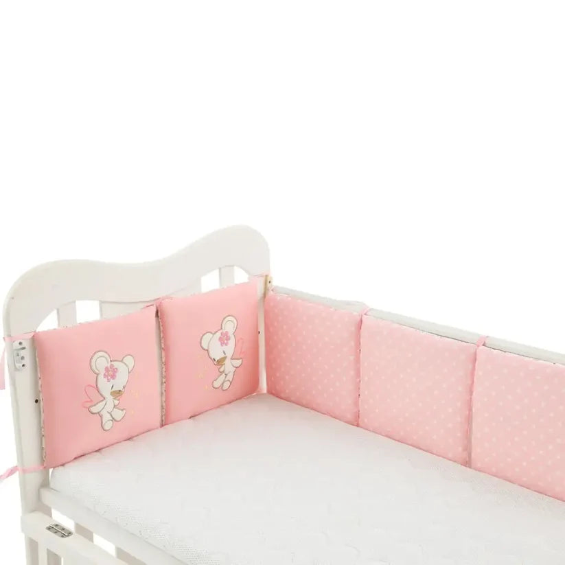 tour de lit fille rose ourson