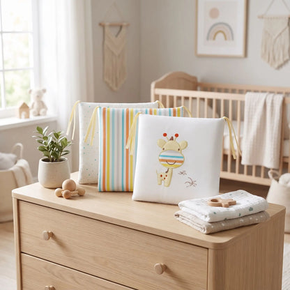 Tour de lit girafe jaune | Le cocon douillet