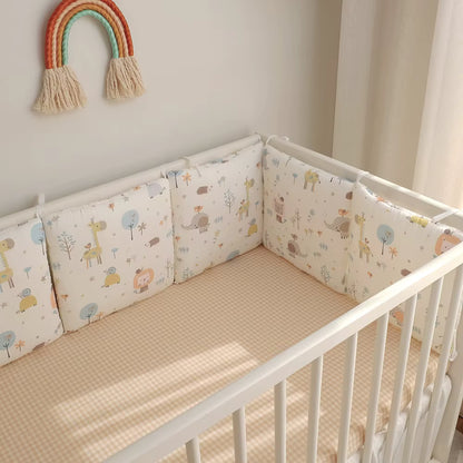 lit de bébé blanc avec tour de lit modulable deco savane
