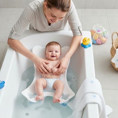 Transat de bain bébé sécurisante