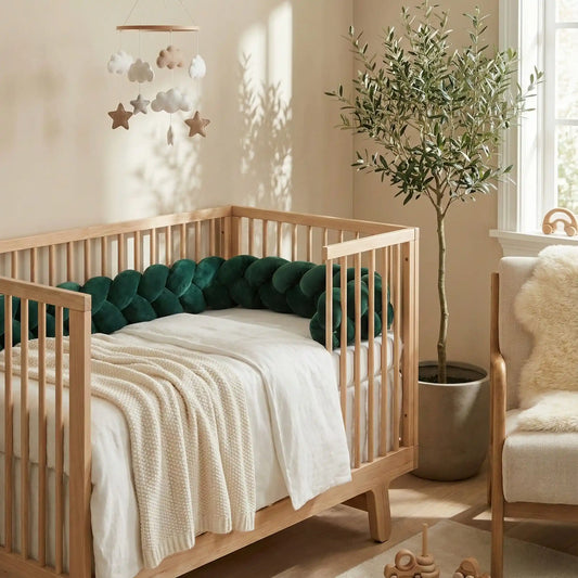 tresse-lit-bebe-tour-vert-sapin