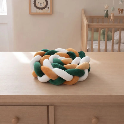 tresse de lit orange vert et blanc