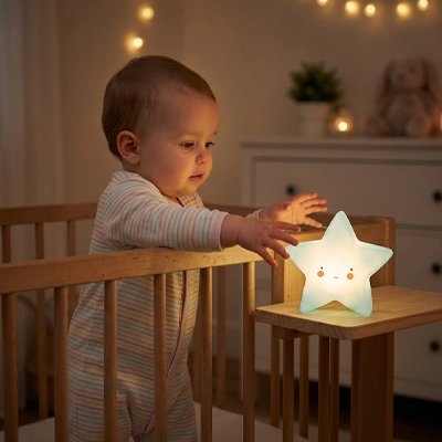 Veilleuse bébé jaune eblouissante