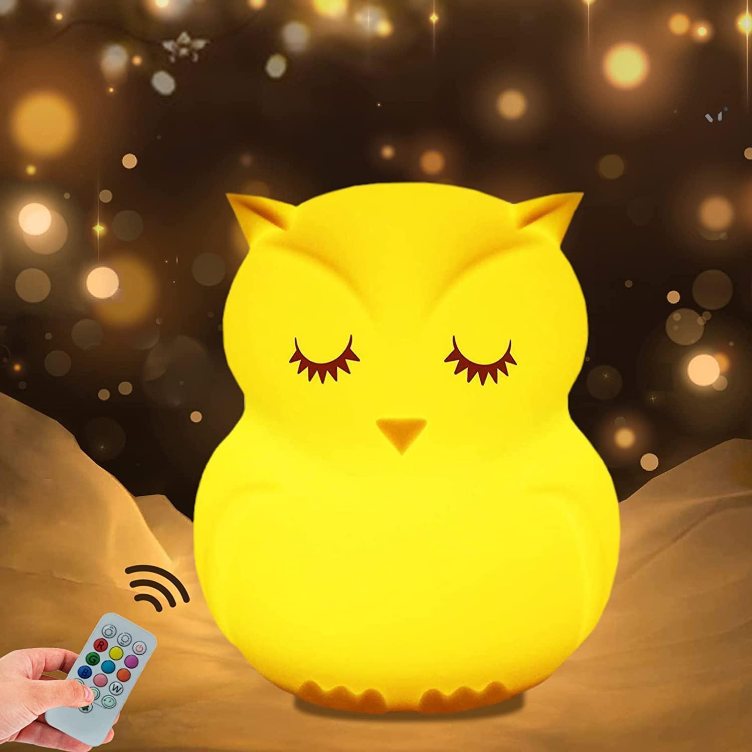 VEILLEUSE BEBE LED HIBOU AVEC TELECOMMANDE | PILOU LIGHT™ - nanoukid