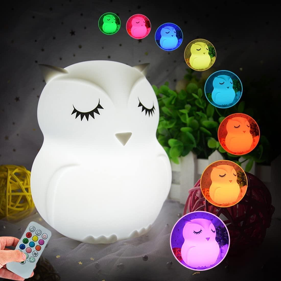 VEILLEUSE BEBE LED HIBOU AVEC TELECOMMANDE | PILOU LIGHT™ - nanoukid