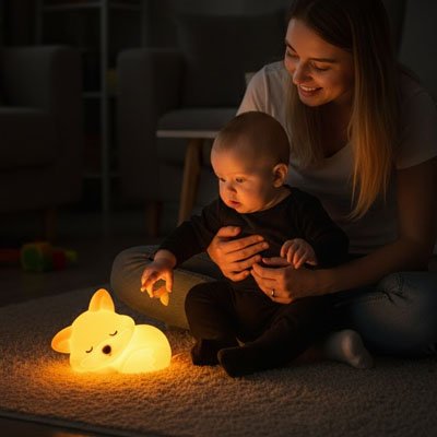 Veilleuse renard rechargeable