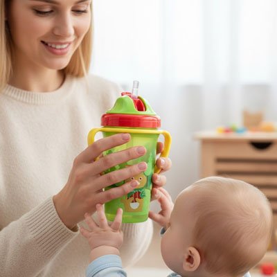 Verre bebe ergonomique